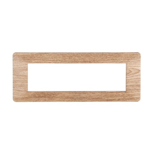 [EV83704] ETTROIT Placca Plastica Serie Starlight 7P Colore Legno Chiaro Compatibile Con Vimar Plana