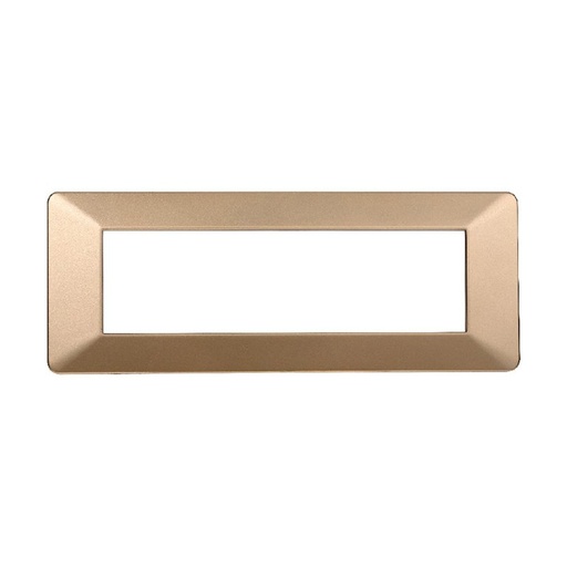 [EV83711] ETTROIT Placca Plastica Serie Starlight 7P Colore Oro Compatibile Con Vimar Plana