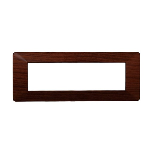 [EV83703] ETTROIT Placca Plastica Serie Starlight 7P Colore Radica Compatibile Con Vimar Plana