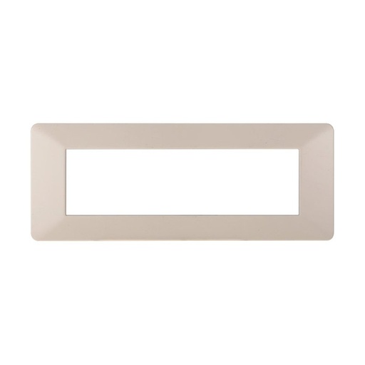[EV83709] ETTROIT Placca Plastica Serie Starlight 7P Colore Sabbia Compatibile Con Vimar Plana