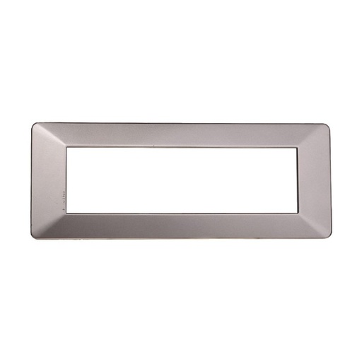 [EV83708] Placca Plastica Serie Starlight 7P Colore Titanio Compatibile Con Vimar Plana