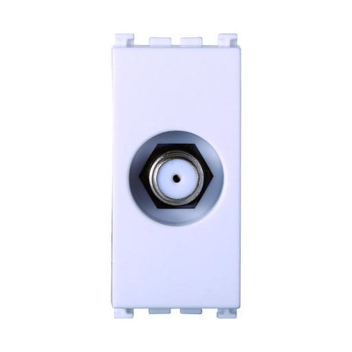 [VA2252B] ETTROIT Presa TV SAT A Vite Satellitare Tipo F Colore Bianco Compatibile Con Vimar Arke