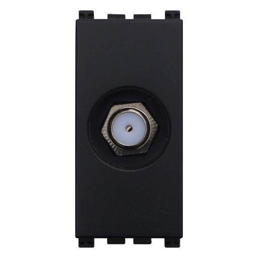 [VA2252] ETTROIT Presa TV SAT A Vite Satellitare Tipo F Colore Nero Compatibile Con Vimar Arke