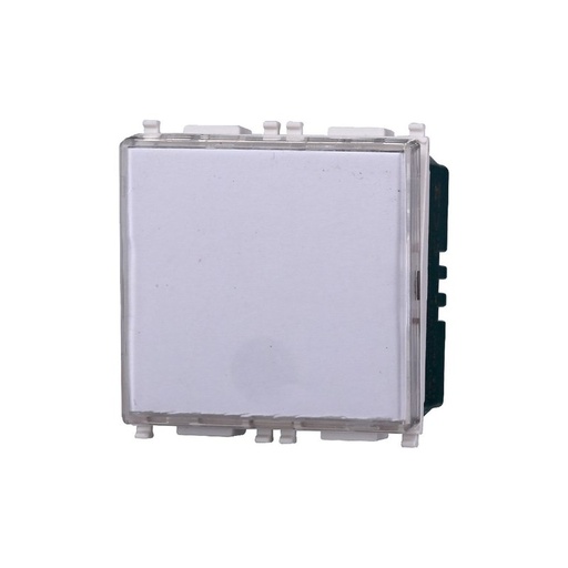 [EV1901] ETTROIT Pulsante Targa Portanome 2P 2M Campanello Colore BIANCO Compatibile Con Vimar Plana