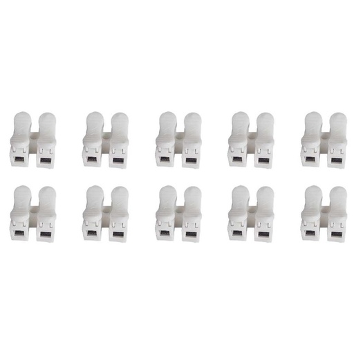 [XY2042X] 10 Mammut Elettrico Morsetto Connettore Per Cavo Fili Elettrici Con Bottone a Pressione 2X1,5mm