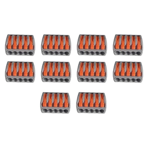 [XY1115X] 10 Morsetti a Molla 5P Connettori Terminali Riutilizzabili Per Cavi Elettrici