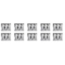10 Morsetti a Molla Rapidi 3P Doppio Click Bianco per Cavi e Morsettiera a Vite
