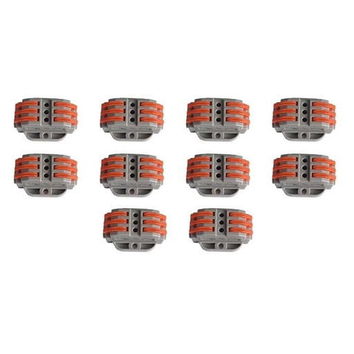 [XY2303X] 10 Morsetti Con Base Fissaggio Morsettiera Elettrica Connettore Bilaterale 3P