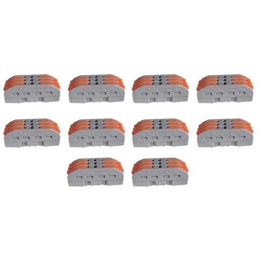 [XY2223X] 10 Morsetti Elettrici Rapidi 3P con Leva Connettori Compatti per Fili Elettrici