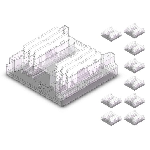 [CL51612] 10 Pezzi Connettore Rapido 6 PIN per Striscia LED COB RGBWW 12mm Senza Saldatura