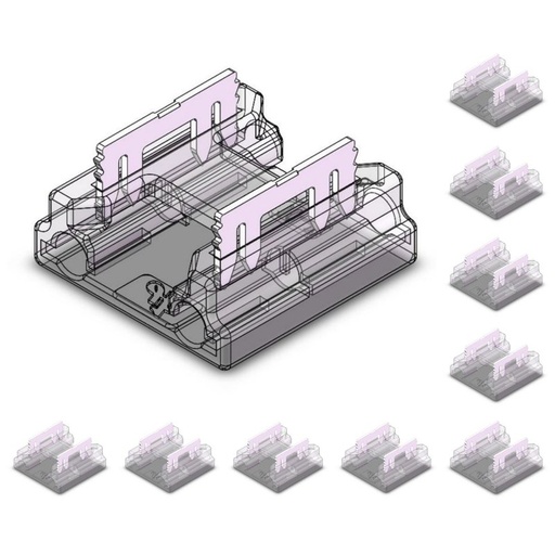 [CL54210] 10 Pezzi Connettore Veloce 10mm Mono Colore Fast Connect 4 In 1 per Unire Collegare Allungare Striscia Led Senza Saldatura