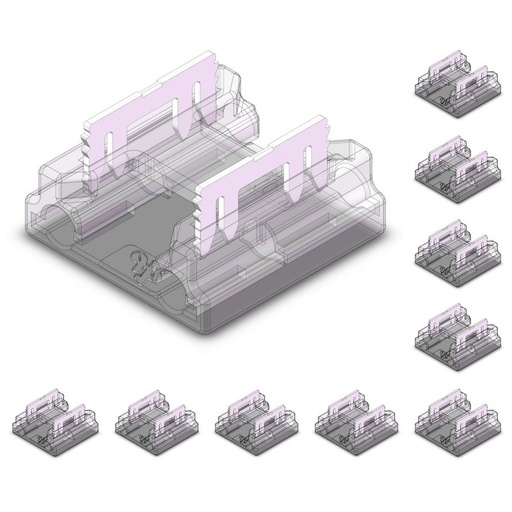[CL54208] 10 Pezzi Connettore Veloce 8mm Mono Colore Fast Connect 4 In 1 per Unire Collegare Allungare Striscia Led Senza Saldatura