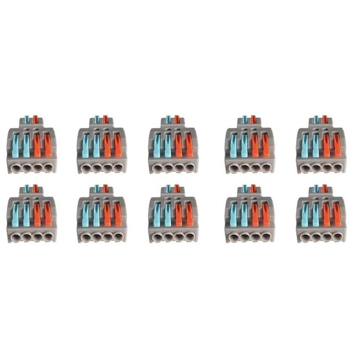 [XY2124X] 10 Sdoppiatore Elettrico Compatto Connettore Morsetto Elettrico Cavo Connettore 2P-4P