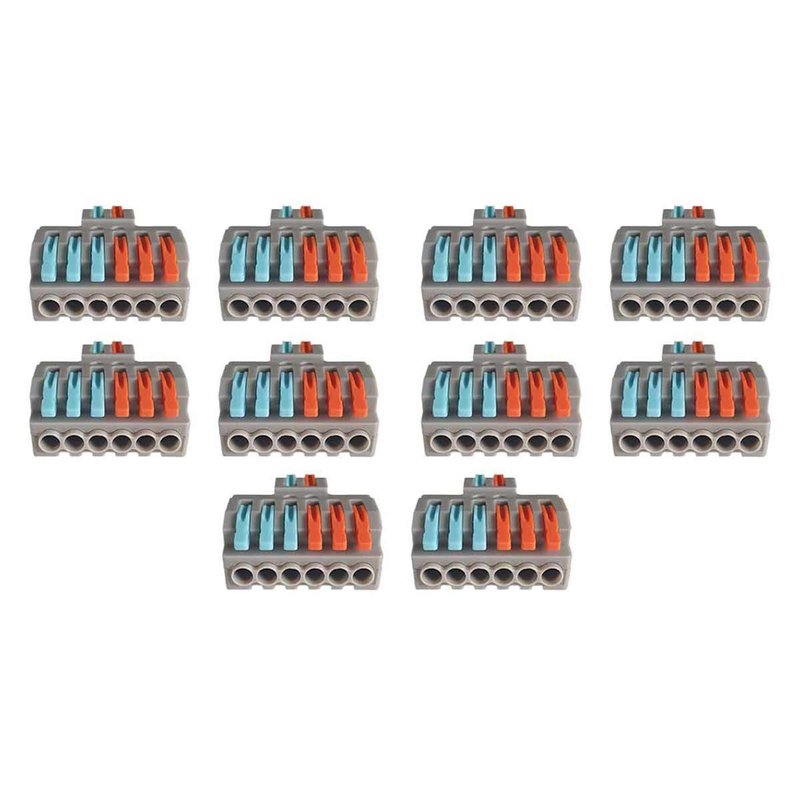 [XY2126X] 10 Sdoppiatore Elettrico Compatto Connettore Morsetto Elettrico Cavo Connettore 2P-6P