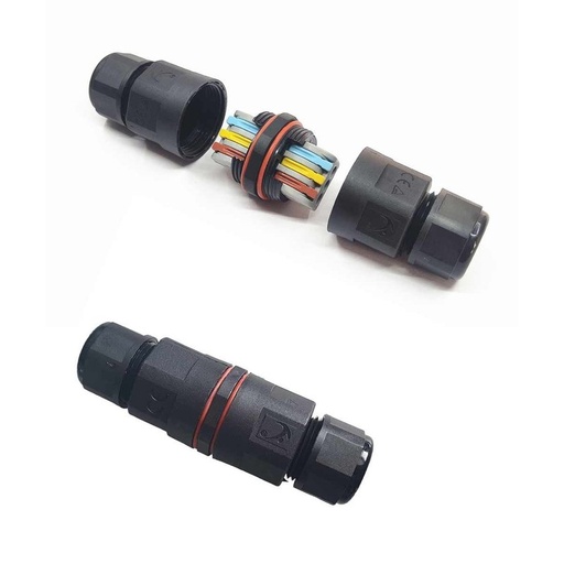 [XY6923D] 2 Connettori Veloce IP68 Forma I Manicotto Collegamento Cavo Esterno 3P 90x30mm