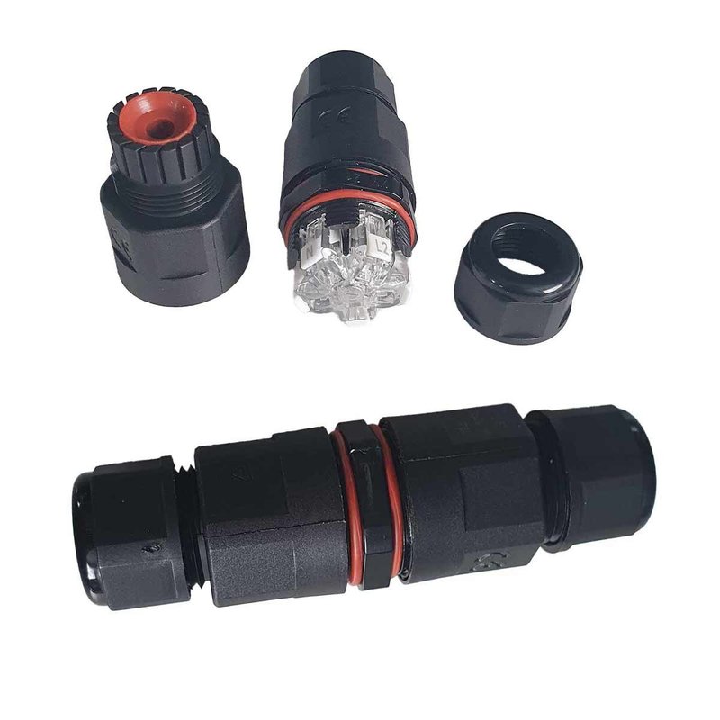[XY6825D] 2 Connettori Veloce IP68 Forma I Manicotto Collegamento Cavo Esterno 5P 97x30mm