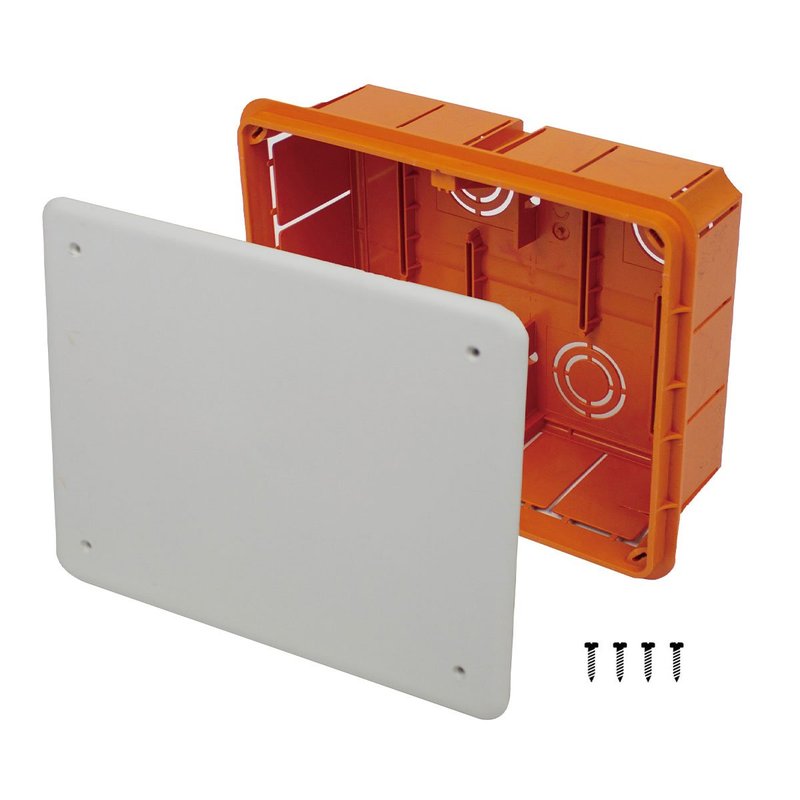 Cassetta Di Derivazione Da Incasso Muro IP40 Con Coperchio e Viti 160X130X70mm PT05
