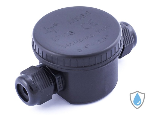 [AP3221] Scatola di Derivazione Con 2 Terminali Con Cavo Sezione 5-9mm Colore Nero Impermeabile IP66 Incluso Mammut 3 Poli SKU-5987