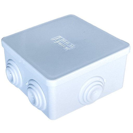 [AP27021] Scatola Di Derivazione Da Parete Stagna IP44 Con 6 Uscite Passacavi 80X80X40mm Coperchio A Pressione