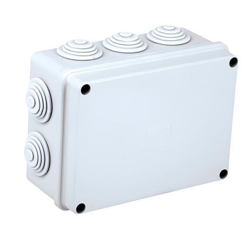 [AP27024] Scatola Di Derivazione Da Parete Stagna IP55 Con 10 Uscite Passacavi 150X110X75mm Coperchio Con Viti