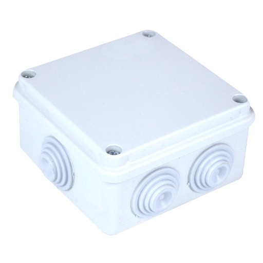 [AP27022] Scatola Di Derivazione Da Parete Stagna IP55 Con 6 Uscite Passacavi 100X100X50mm Coperchio Con Viti