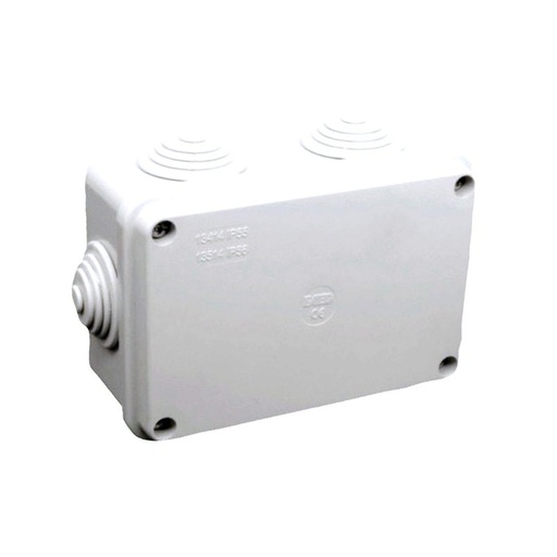 [AP27023] Scatola Di Derivazione Da Parete Stagna IP55 Con 6 Uscite Passacavi 120X80X50mm Coperchio Con Viti