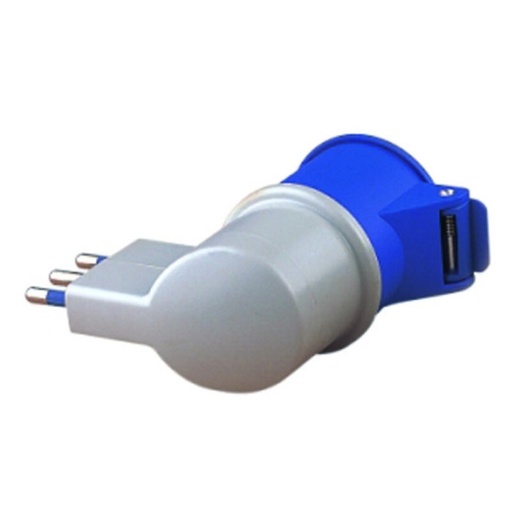 [AP83855] Adattatore Elettrico Spina Bipasso 2P+T 16A Presa Industriale CEE 16A 250V