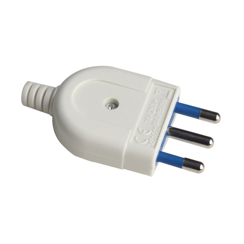 [AP83007] Spina Elettrica 2P+T 16A 250V Max 1500W Bianco